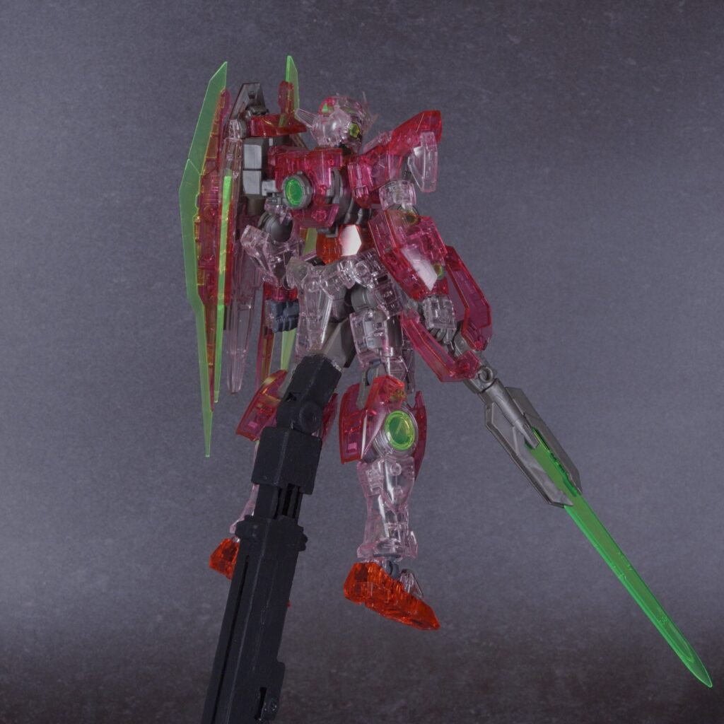 【vol.28 ガンプラ RG 1/144 ガンダムベース限定 ダブルオークアンタ［トランザムクリア］レビュー｜クリア越しに見える内部フレームが想像以上だった