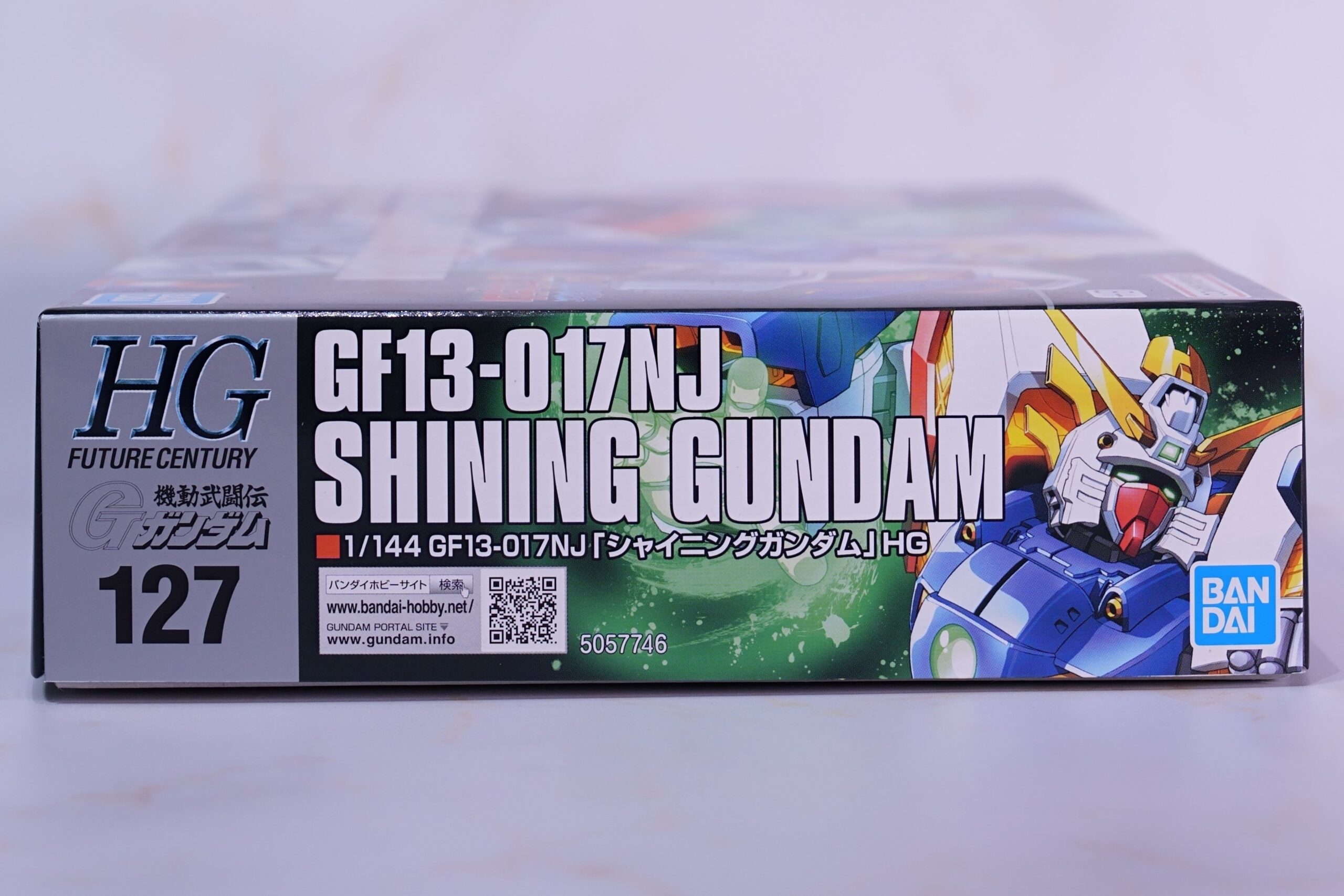 HGFC 1/144 シャイニングガンダム パッケージ側面のスペック表示